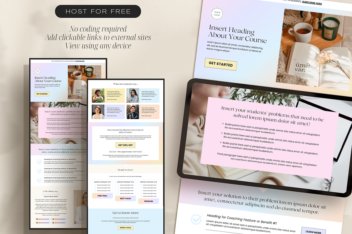 IRIS Course Creator Landing Page, a Landing Page Template by Creatif Foundry (Photo 3 of 7)