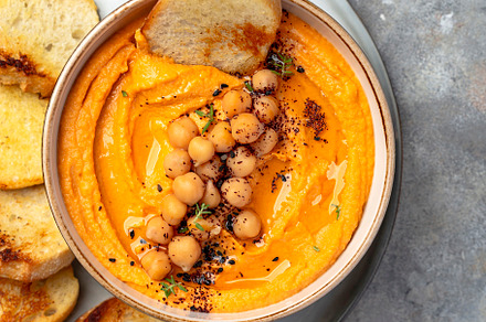 Healthy Homemade chickpea Hummus, a Food & Drink Photo by Marina_Pronina