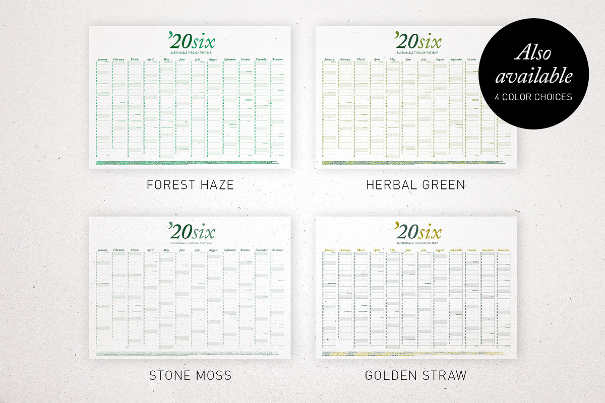 2026 Eco Wall Calendar: Stone Moss preview 6