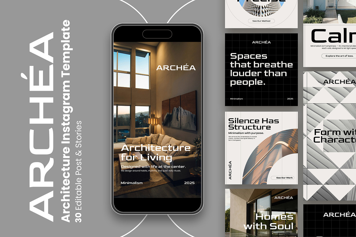 Archéa – Social Media Kit, a Social Media Template by Nenjo Studio (Photo 1 of 5)