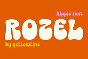 Rozel - Hippie Font, a Font by yellowline (Thumbnail 1 of 4)