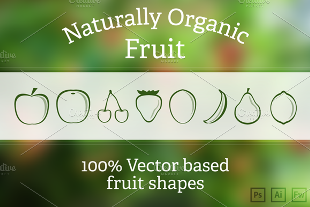 Fruit Vector shapes, an Illustration by firetuts (Photo 1 of 2)