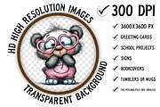 Quirky Valentine's Day Panda Clipart, an Illustration by Craft Nest (Thumbnail 2 of 9)