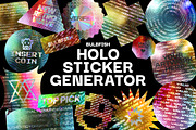 Holo Sticker Generator, a Product Mockup by BULBFISH (Thumbnail 1 of 8)