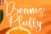 Dreams Pluffy, a Script Font by Integritype Studio (Thumbnail 1 of 15)