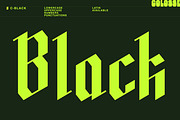 c-black display type, a Blackletter Font by Colosse Foundry (Thumbnail 1 of 8)