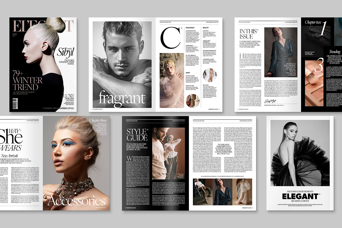 Fashion Magazine Template, a Magazine Template by BrandPacks (Photo 2 of 6)