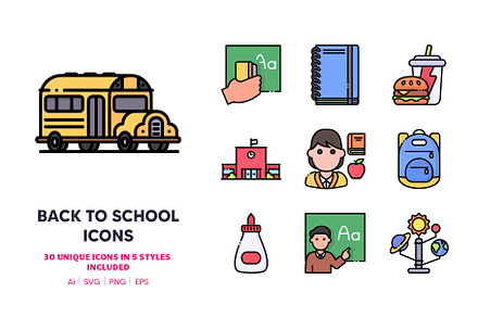 150 Back to School Icons