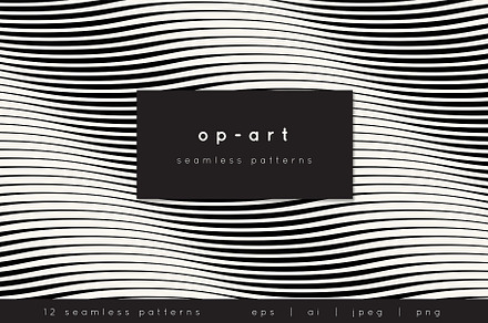 Op-art Seamless Patterns Set, a Pattern Graphic by Curly_Pat
