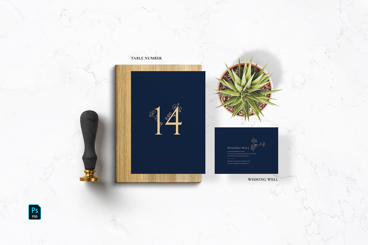Navy Elegant Wedding Suite, an Invitation Template by Azka Creative (Photo 4 of 5)