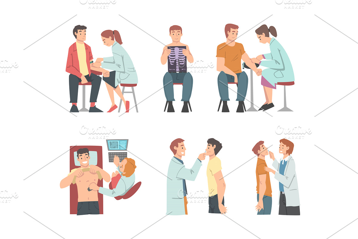 Medical Check-up and Health, a Person Illustration by TopVectors