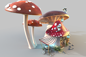 Cute Mushroom House