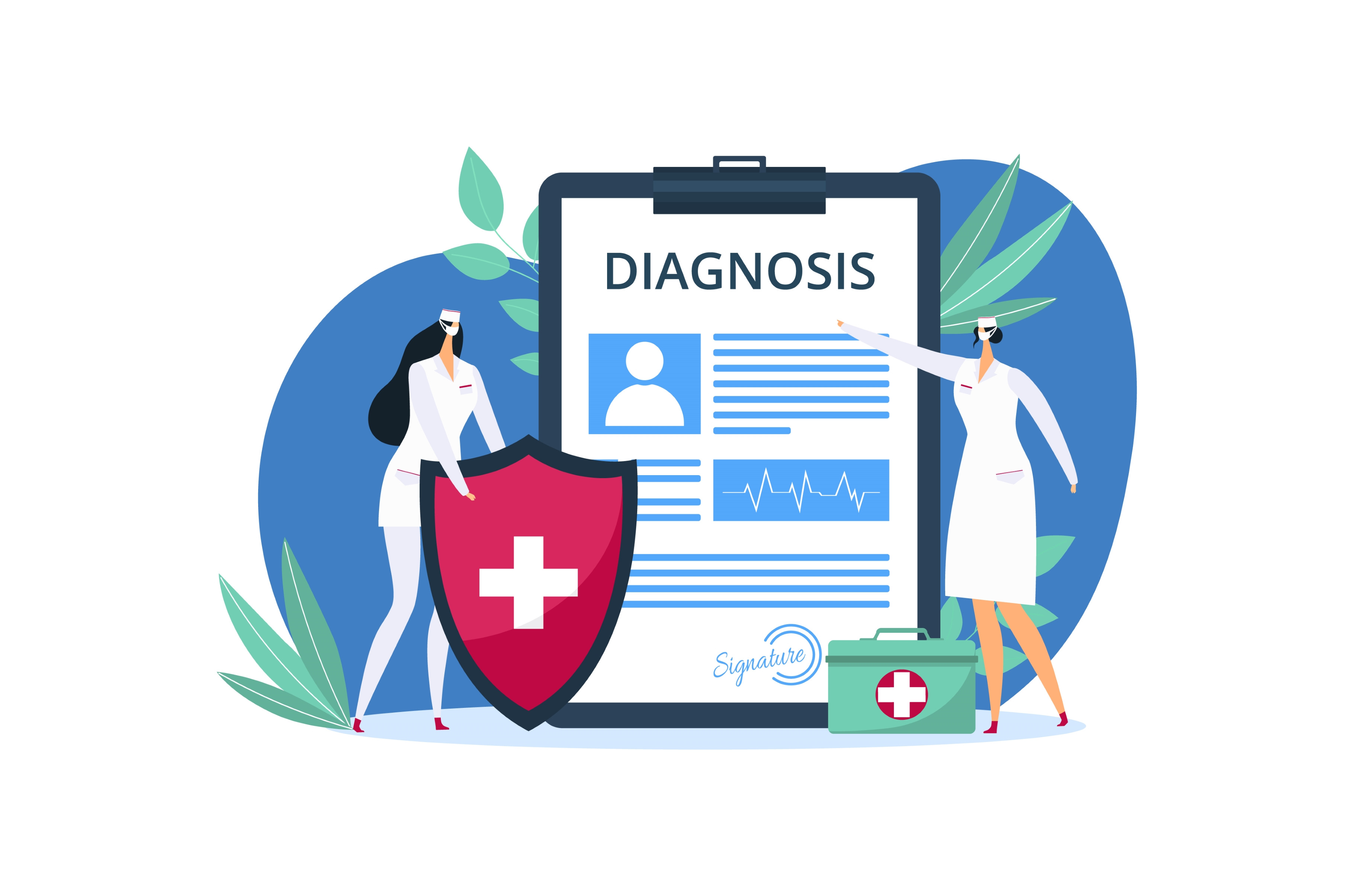 Health diagnosis form for medical | Graphic Objects ~ Creative Market