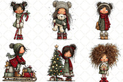 Whimsical Christmas Girl Winter, a Seasonal Illustration by Black Bird Studio (Thumbnail 4 of 7)