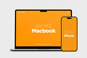 Macbook Air and iPhone Mockup Pack, a Mac Mockup by DreamVisuals (Thumbnail 2 of 10)