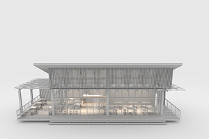 3D Model Cafe Modern 3