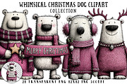 Whimsical Christmas Polar Bear Clipa, an Illustration by OK Design (Thumbnail 1 of 6)