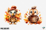 Autumn Turkey Watercolor, an Illustration by Gemstone (Thumbnail 5 of 12)