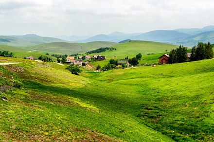 Mountain Village, a Background Photo by wr7 Media