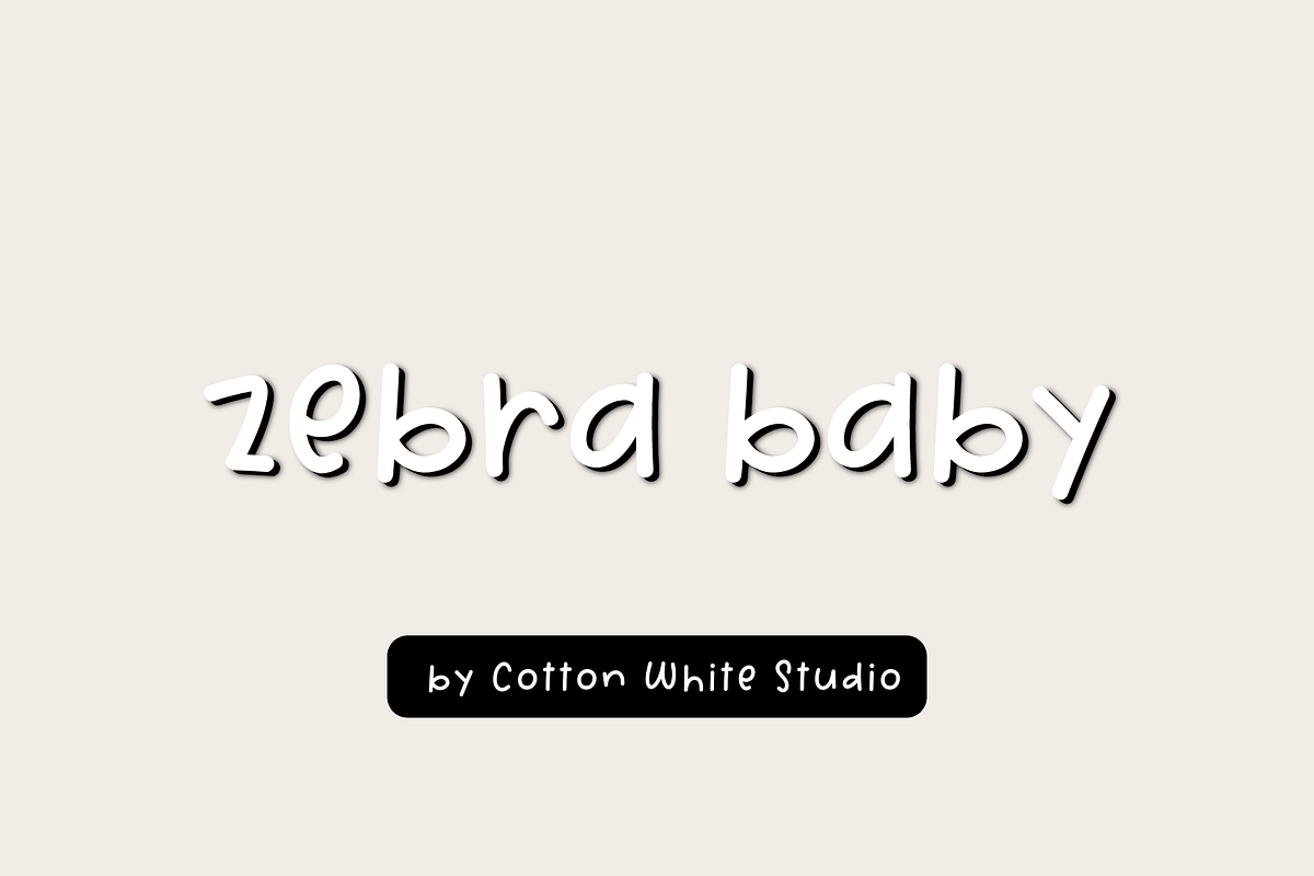 Zebra Baby, a Handwritten Font by Sofia Skoog (Photo 1 of 9)
