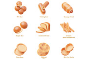 Vector bakery products icon set, a Food Illustration by tele52 (Thumbnail 5 of 5)