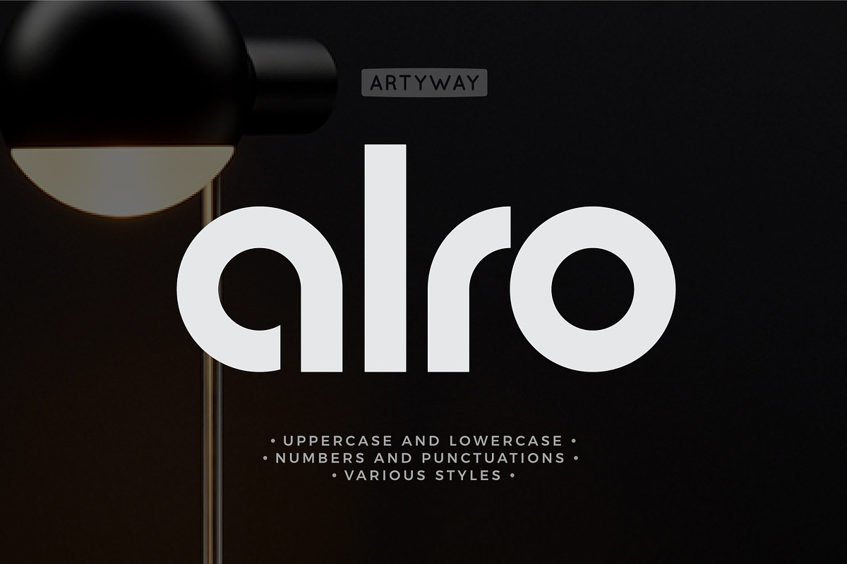 Alro Headline Font, a Sans Serif Font by artyway (Photo 1 of 6)