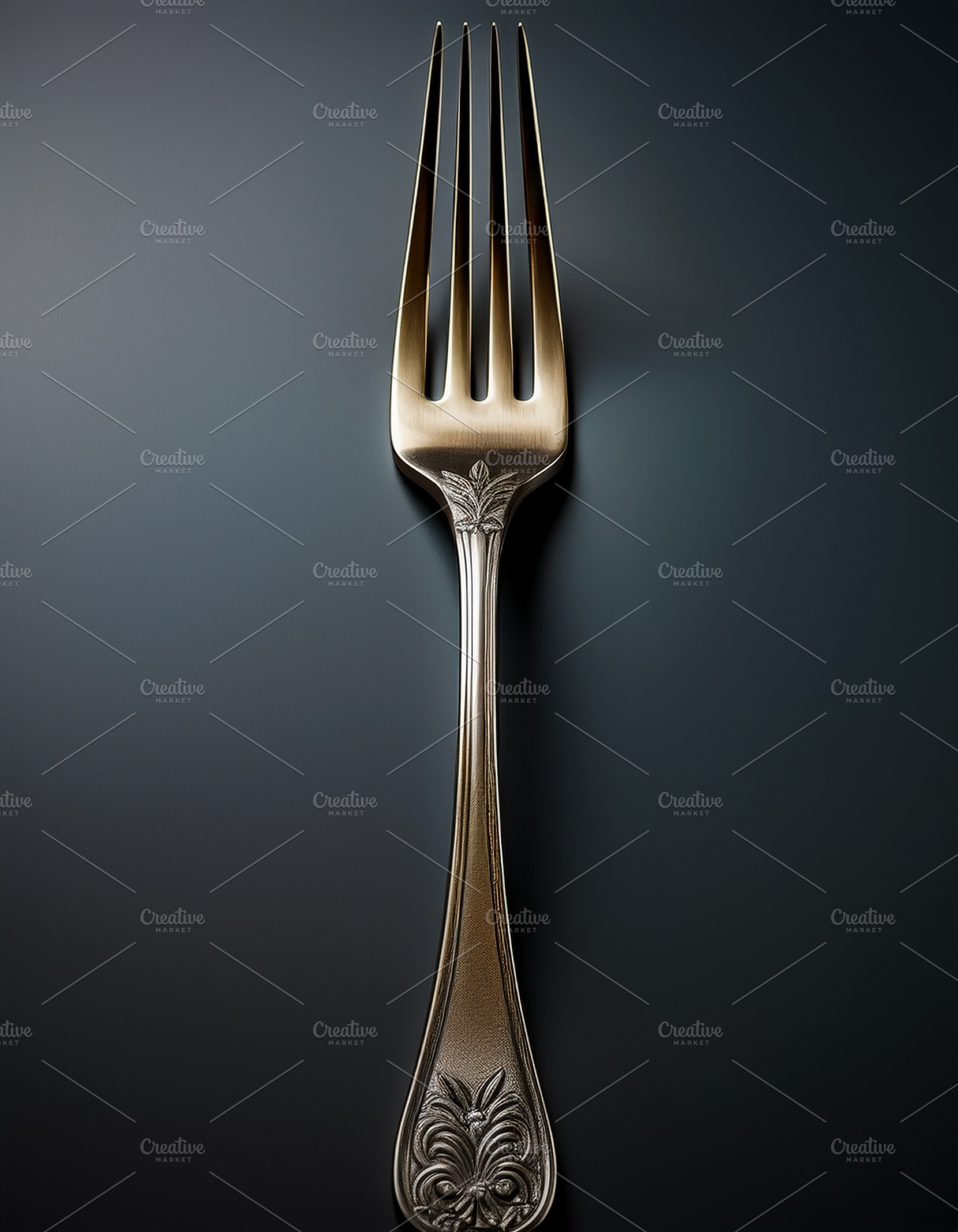 silver fork tool AI generated, a Photo by WorldOfPhotos