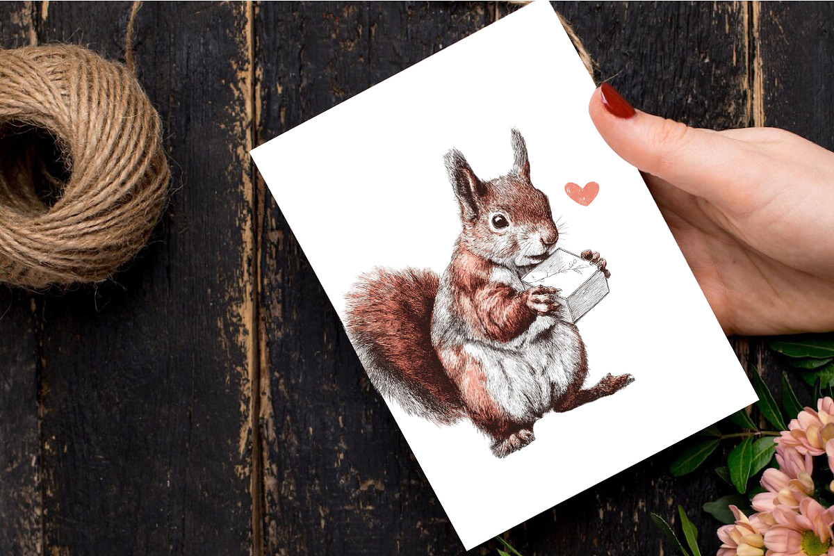 Animals Valentine Day Clipart, an Illustration by Watercolor design (Photo 5 of 9)