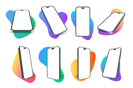 Mobile phone mockups. Smartphone, an Object Graphic by winwin.art