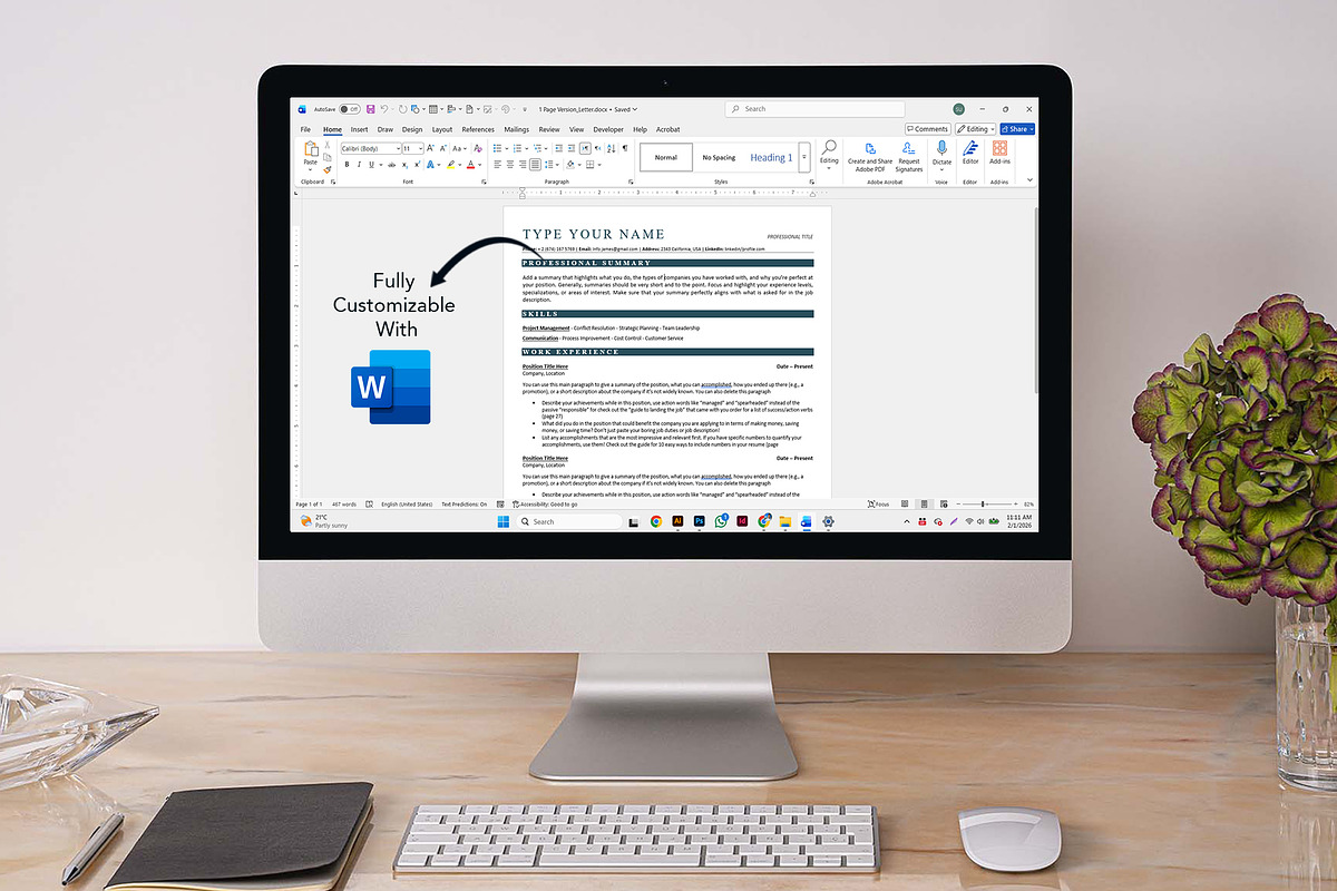 ATS Resume Template for Fresher, a Resume Template by Design_Xlab (Photo 3 of 10)