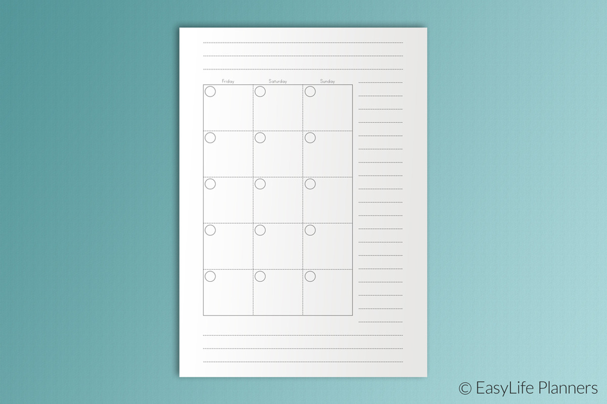 Monthly Planner A5 Printable PDF, a Templates & Theme by EasyLifePlanners (Photo 3 of 3)