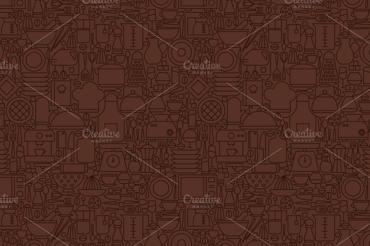 Kitchen & Cooking Seamless Patterns, a Pattern Graphic by Anna_leni (Photo 6 of 7)