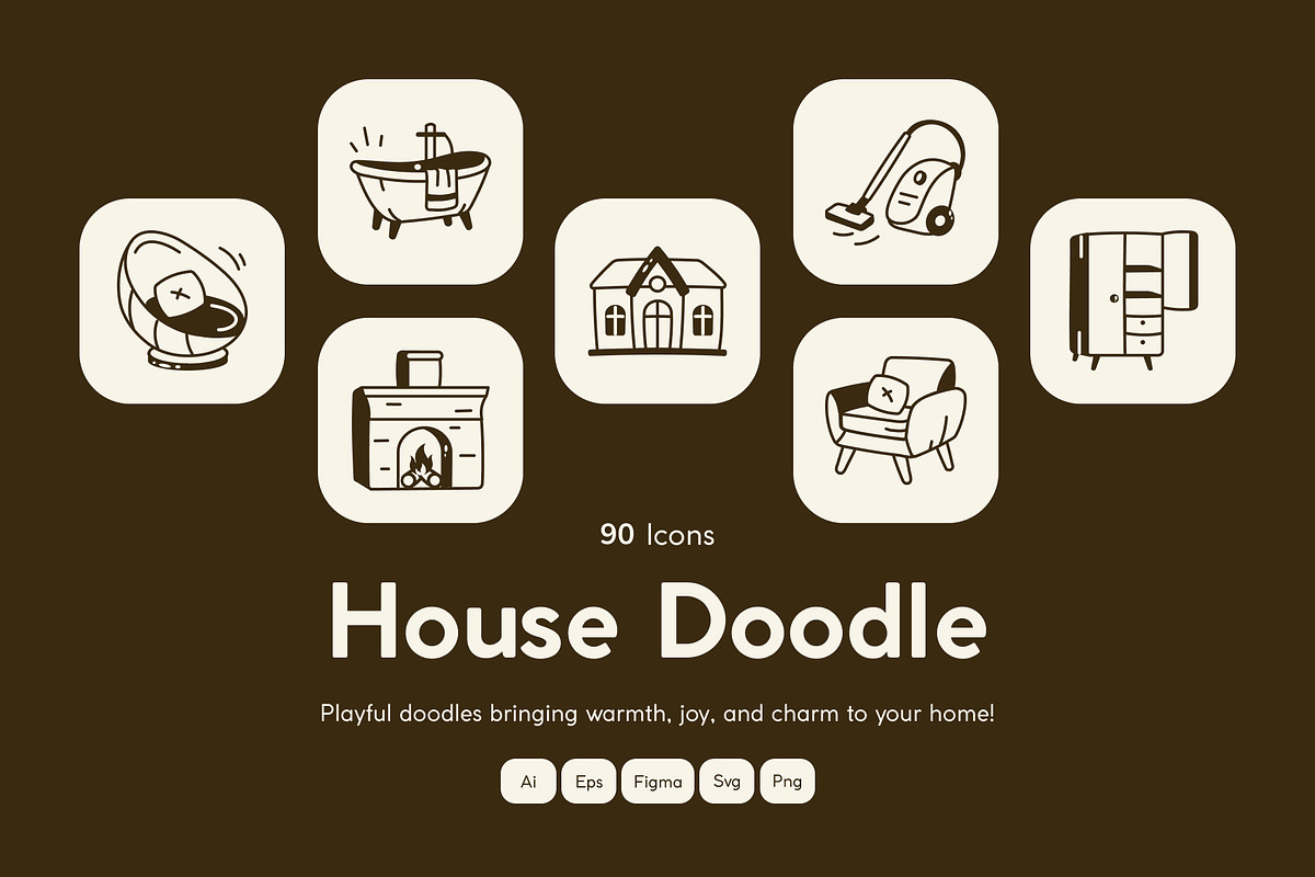 House Doodle Icon, a Solid Icon by Vectors Market (Photo 1 of 8)