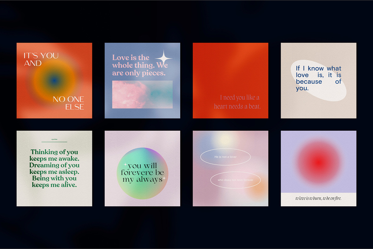 Love Quotes Aesthetics Vol II, a Social Media Template by Nurrehmet Studio (Photo 7 of 11)