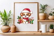 Christmas Cute Puppy Sublimation, a Seasonal Illustration by Craft Nest (Thumbnail 4 of 5)