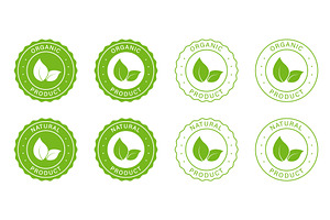 Organic Natural Product Icon Set, an Object Illustration by Vector Creator