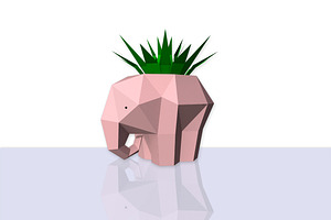 DIY Elephant Planter - 3d Papercraft, a Templates & Theme by PAPER amaze