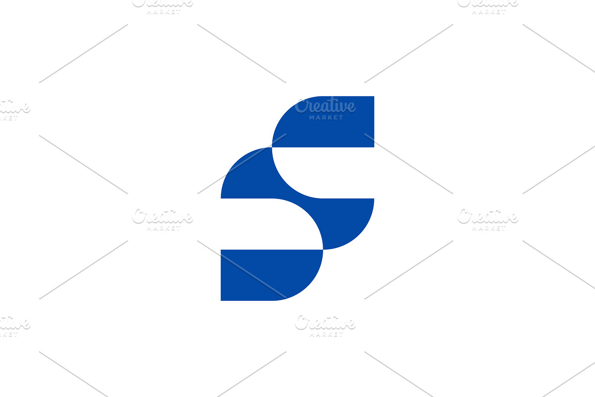 modern blue letter S logo, a Branding & Logo Template by Rasagama Studio