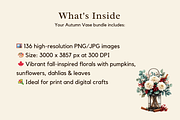 Autumn Flower Vase Graphics Bundle, a Decorative Illustration by Daffodil Dream Studio (Thumbnail 2 of 3)