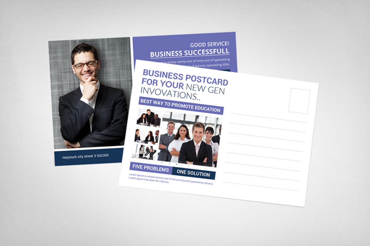 Company Postcard Psd Template, a Card Template by graphicforest (Photo 2 of 3)