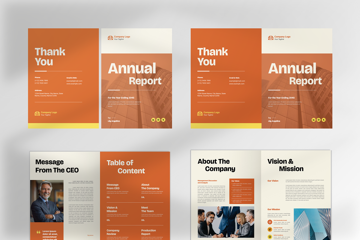 Orange Annual Report, a Print Template by Annora Studio (Photo 4 of 6)
