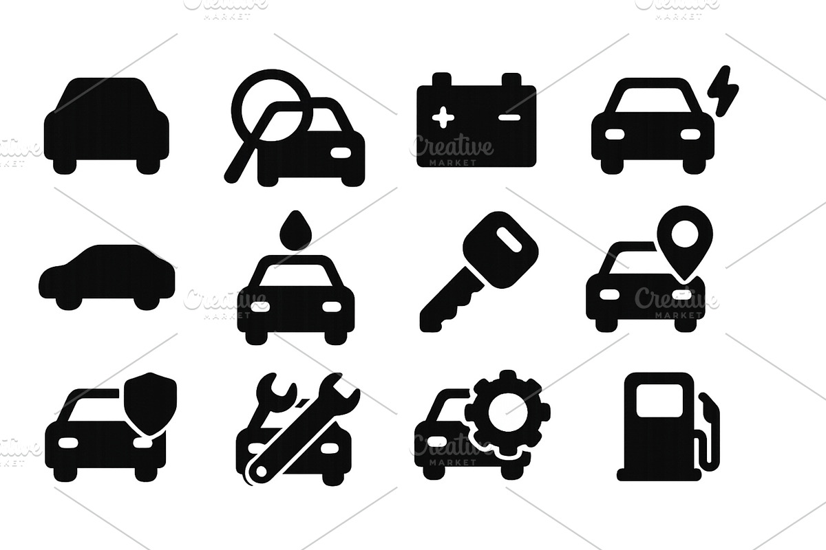 Car maintenance and service symbols, a Transportation Illustration by ZinetroN