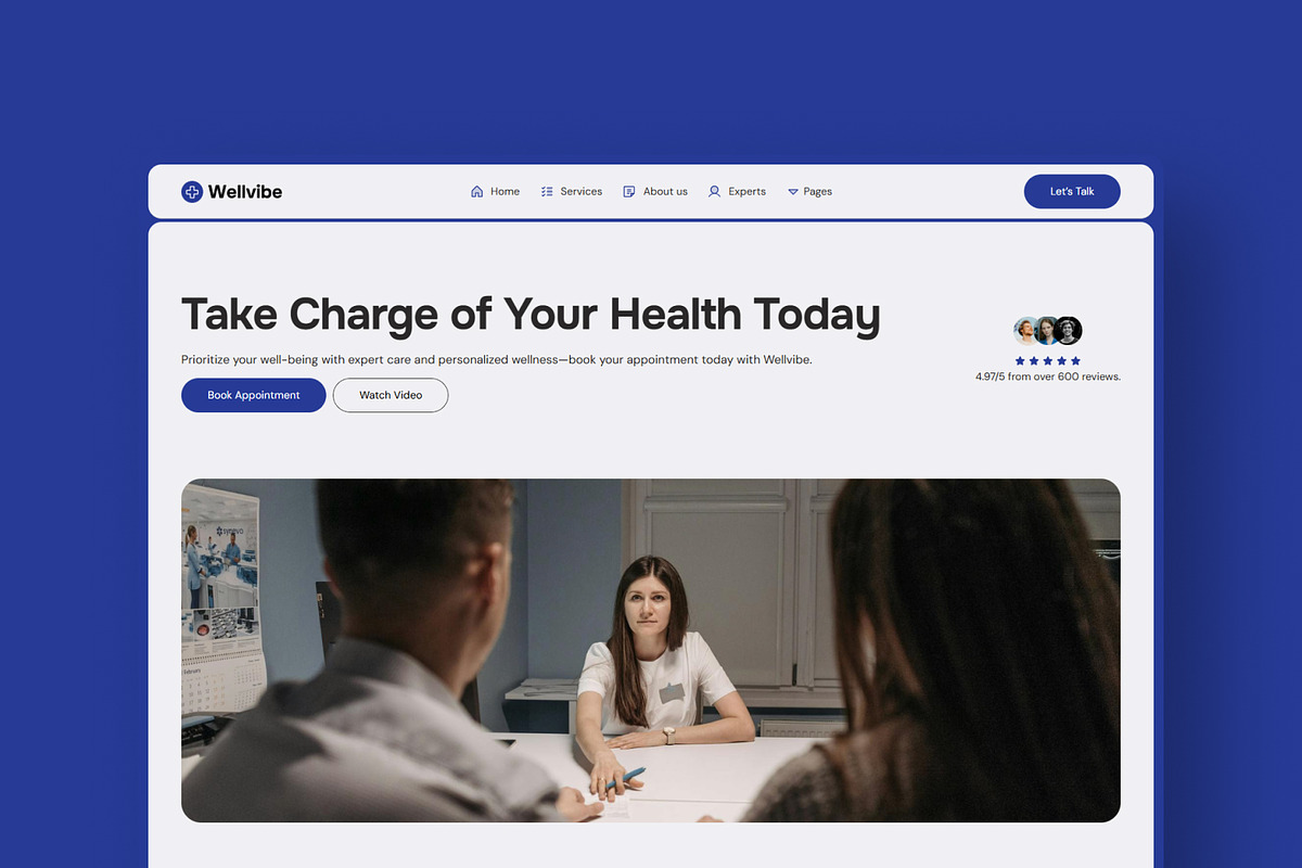 Wellvibe - Clinic Framer Template, a Templates & Theme by CocoDesign (Photo 1 of 4)