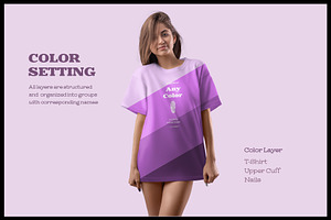 7 Mockups Woman T-Shirt Oversize