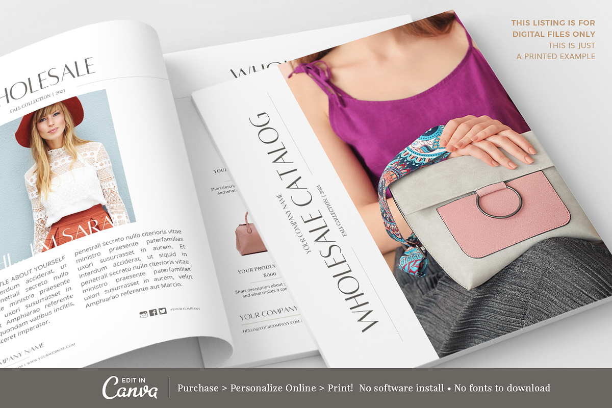 Wholesale Catalog Template CANVA, a Magazine Template by Digiluxe (Photo 3 of 5)