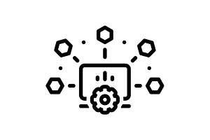 Systems digital black icon, an Outline Icon by Creative priyanka