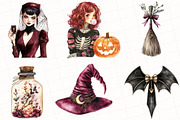 Burgundy Halloween Clipart, an Illustration by OK Design (Thumbnail 4 of 5)