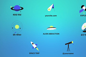Space Icons And Titles for DaVinci, a Templates & Theme by 2dfx