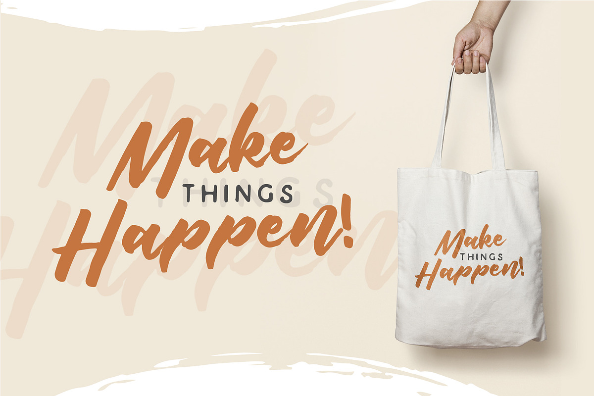 Push Font Duo, a Script Font by Eviory (Photo 9 of 11)