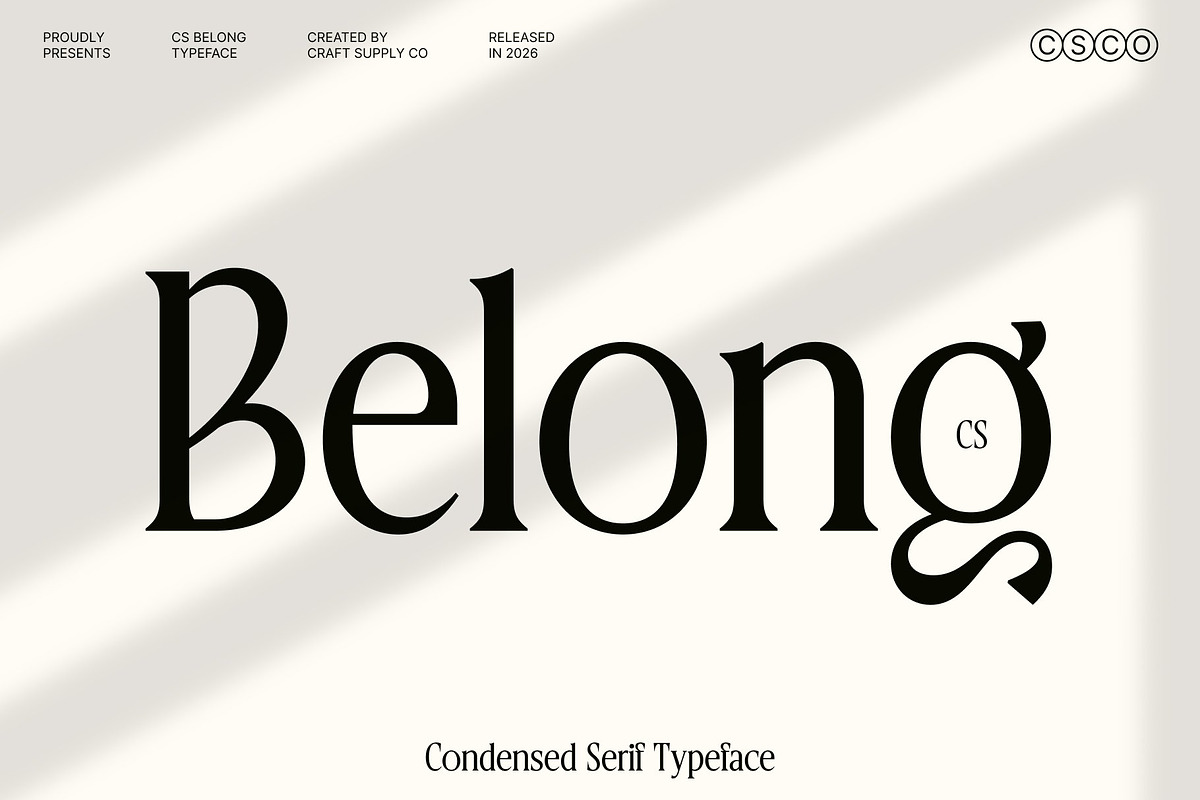CS Belong – Contemporary Font, a Serif Font by Craft Supply Co. (Photo 1 of 8)